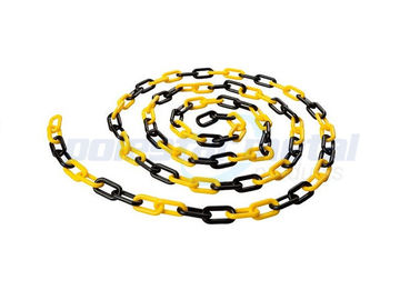 8 میلی متر قطر لینک های زنجیره ای ترافیک مخروطی پلاستیکی با سیاه رنگ زرد
