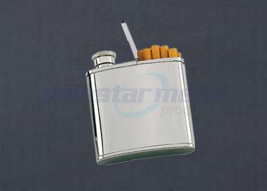 سفارشی 2 در 1 فولاد ضد زنگ حکاکی هیپ دارنده فلاسک / سیگار