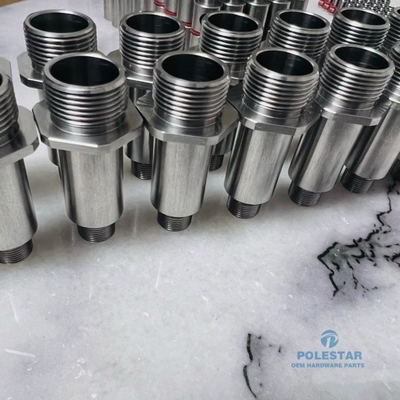 SUS316 قطعات دقیق فولاد ضد زنگ رشته خارجی پیوستون پادگان CNC ماشین آلات متصل کننده چرخش برای میله پمپ سوخت