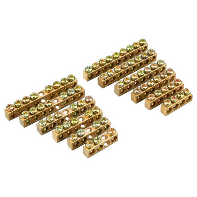 میله ارت مسی قلع اندود 5 7 13 سوراخ ترمینال پیچی PCB M6/M8